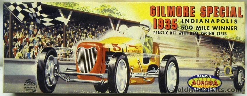 Aurora 1/30 1935 Gilmore Special Indianapolis 500 Winner - (ex-Best), 524-69 plastic model kit